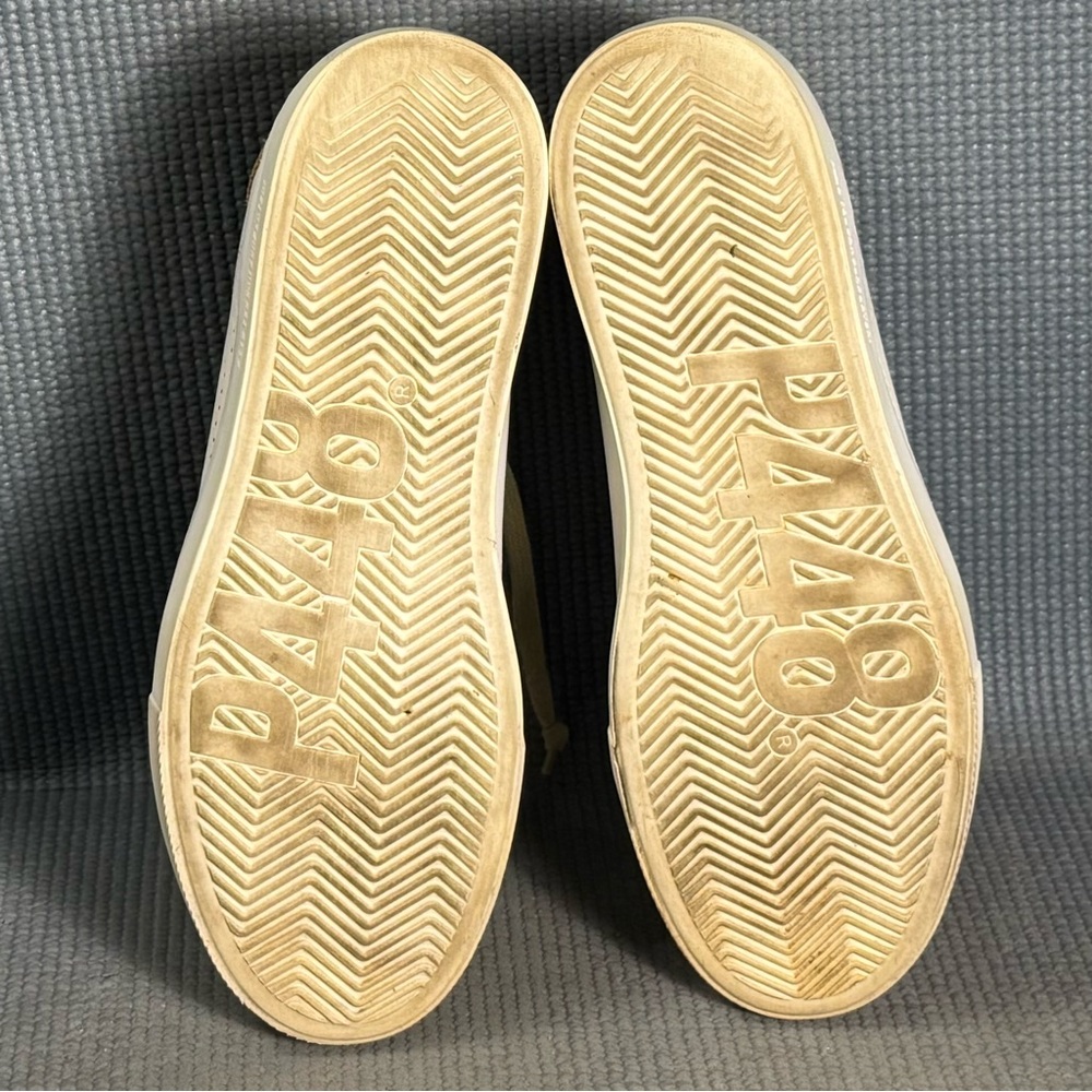P448 White Sneakers with Metallic Gold Heel and Tongue - Picture 9 of 10